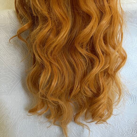 Honey Ginger Blonde Orange Long Curly Cosplay Costume Wig - Picture 3 of 8